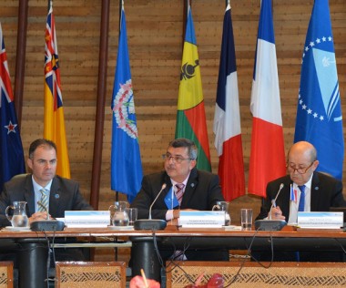 Lors de la table ronde qui s'est déroulée le 4 mai à la CPS avec Jean-Yves Le Drian, Philippe Germain a également agi en tant que président en exercice de la conférence de la Communauté du Pacifique.