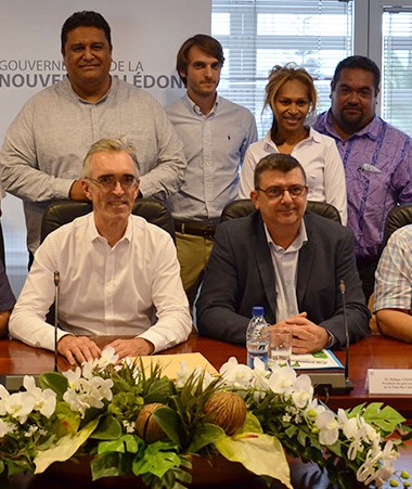 Philippe Germain et Jean-Louis d’Anglebermes ont reçu au gouvernement les délégations de Wallis-et-Futuna et de l’OPT.