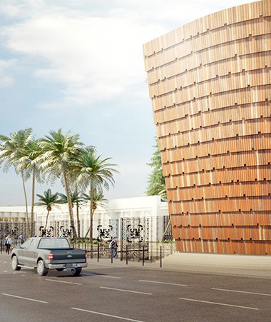 Une vue du futur MUZ, le musée de Nouvelle-Calédonie, à l’horizon 2021. (© Visuels Gaëlle Henry Architecte et Why Architecture).