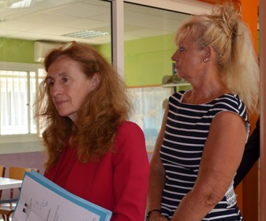 Nicole Belloubet a visité l'une des structures d'accueil pour les mineurs de la DPJEJ aux côtés de sa directrice, Christiane Tétu-Wolff.