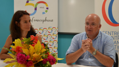 Yoann Lecourieux et Isabelle Champmoreau ont animé un point presse au Creipac pour présenter la Semaine de la langue française et de la francophonie.