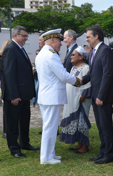 Aux côtés de Philippe Germain, Thierry Lataste a salué les membres du gouvernement présents à la cérémonie.