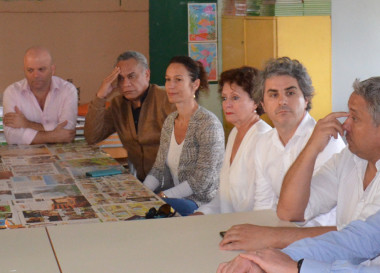 Isabelle Champmoreau, membre du gouvernement en charge de l’enseignement, a participé à la réunion qui s’est tenue à l’école James Paddon de Païta.