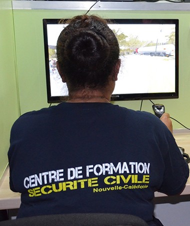 L’apprentissage du logiciel de simulation multirisques XVR s’est déroulé au centre de formation de la sécurité civile à Païta. 