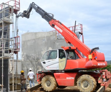 Le chantier de construction de la quarantaine animale, à Païta.
