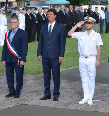Le président du gouvernement Thierry Santa a participé à la cérémonie aux côtés des autorités civiles et militaires.