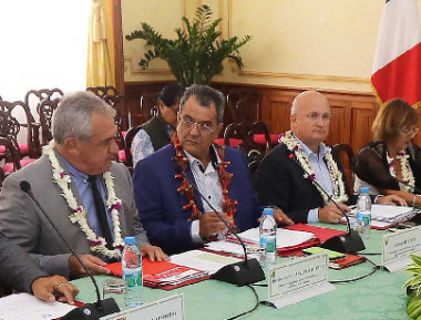 Les représentants de Wallis-et-Futuna, de la Polynésie française et de la Nouvelle-Calédonie au comité directeur du Fonds Pacifique.