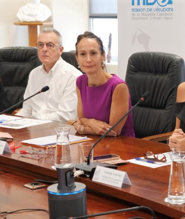 Yannick Lerrant, Didier Vin-Datiche, Isabelle Champmoreau, Christelle Varney et Pragash Eganadane ont présenté les grandes priorités de la rentrée scolaire 2025.
