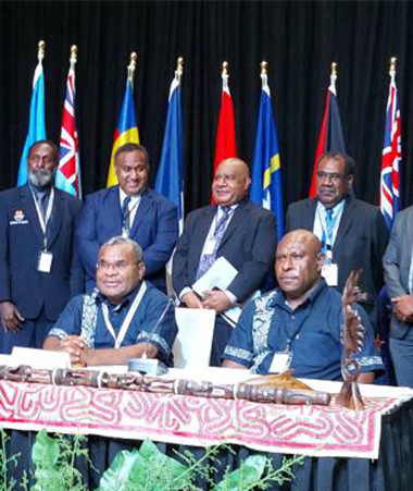 La délégation de Papouasie Nouvelle-Guinée a présidé l’événement depuis Port-Moresby