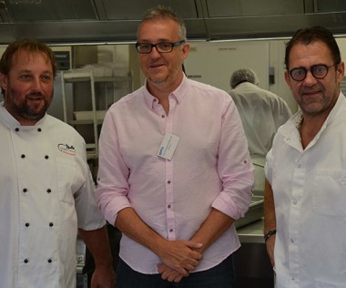 Christophe Lange, chef du Lézard home, Jean-Christophe Cardeilhac, directeur de l’EFPA, Michel Sarran, invité d’honneur de « Goût du Chef ».