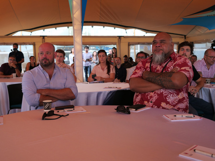 Les membres du gouvernement Vaimu’a Muliava et Christopher Gygès ont participé à l’événement organisé à la Station N.