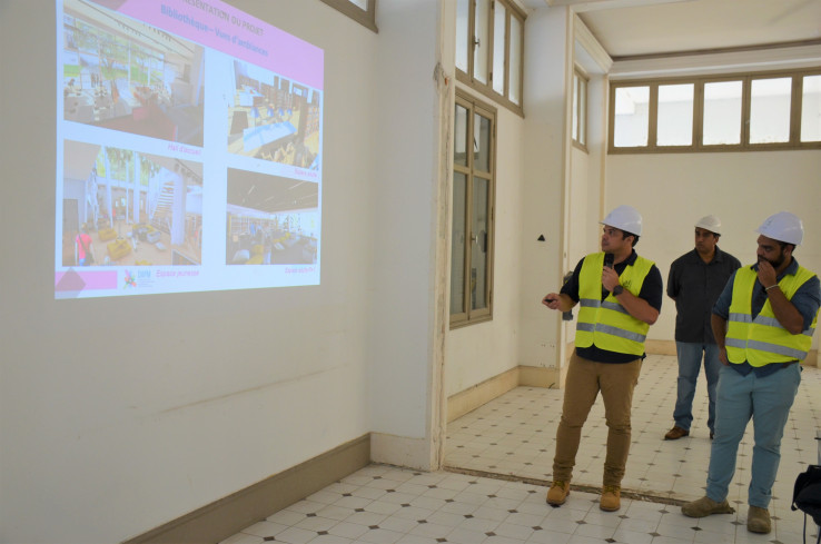 Les équipes de la DAPM ont présenté le projet d'extension et de réaménagement de la future bibliothèque.