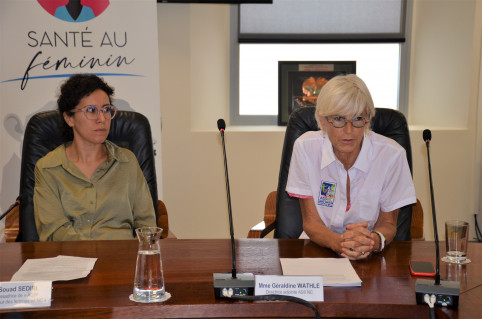 Le docteur Souad Sediri, médecin angiologue et ambassadrice de « Agir pour le cœur des femmes en Nouvelle-Calédonie » et Géraldine Wathle, directrice adjointe de l’agence sanitaire et sociale (ASS-NC) ont évoqué les particularités la santé au féminin.