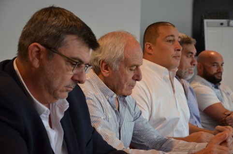 Conférence de presse, au cours de laquelle Hervé Mazzocco (au centre) a annoncé la création de l’épreuve.