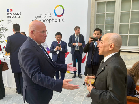 Rencontre avec sa Majesté Norodom Sihamoni, roi du Cambodge, qui accueillera le prochain Sommet de la francophonie en 2026.