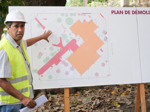 Le directeur des Achats du patrimoine et des moyens a expliqué les différentes phases du chantier.