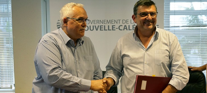 Luis-Miguel Casaroli, directeur du Crédit agricole mutuel et Philippe Germain, président du gouvernement.