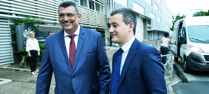 Le président Germain a reçu le ministre Gérald Darmanin au gouvernement.