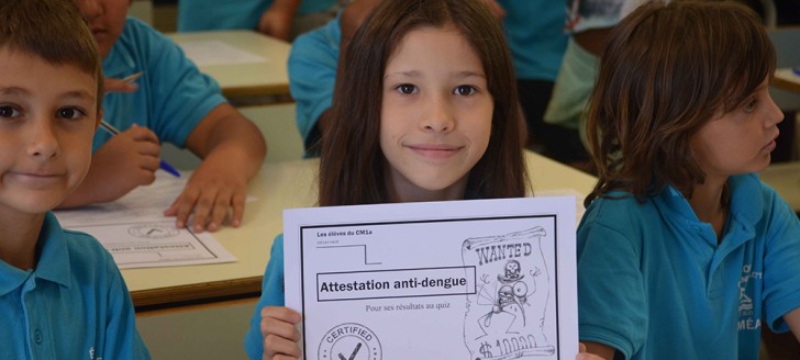 Une séance de sensibilisation aux arboviroses a eu lieu à l’école Boletti. 