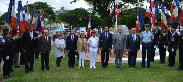 La cérémonie s’est déroulée devant la stèle des gendarmes et militaires victimes du devoir en Nouvelle-Calédonie.