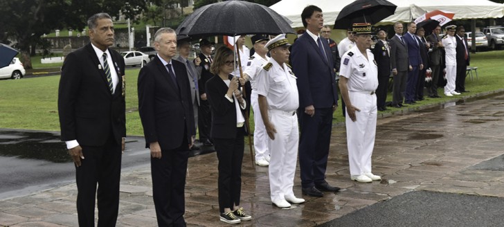 La cérémonie a réuni les autorités civiles et militaires. ©FANC