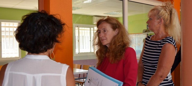 Nicole Belloubet a visité l'une des structures d'accueil pour les mineurs de la DPJEJ aux côtés de sa directrice, Christiane Tétu-Wolff.