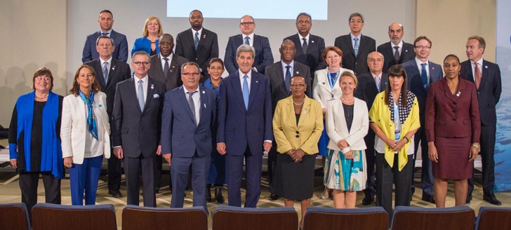 Les représentants des États présents à la conférence « Our Ocean », les 15 et 16 septembre, à Washington.