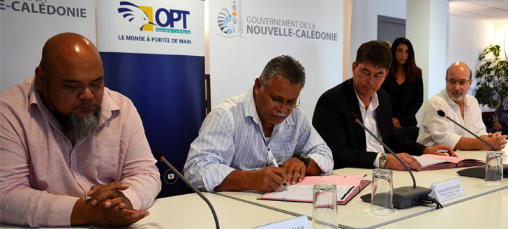 L’avenant numéro 3 a été signé par les représentants de la direction et du conseil d’administration de l’OPT-NC, en présence des présidents du gouvernement et de l’assemblée territoriale de Wallis-et-Futuna.