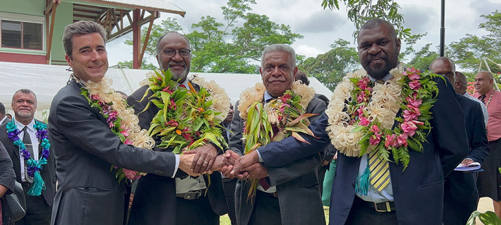 Le président Louis Mapou était présent à l’inauguration du bâtiment fondateur de l’Université nationale du Vanuatu.