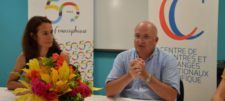 Yoann Lecourieux et Isabelle Champmoreau ont animé un point presse au Creipac pour présenter la Semaine de la langue française et de la francophonie.