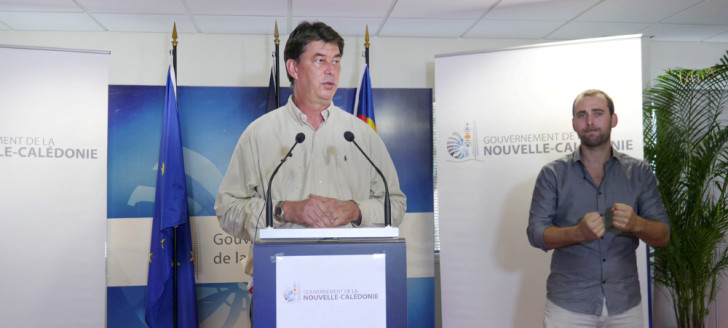 Thierry Santa s’est adressé aux Calédoniens le lundi 30 mars lors du point presse du gouvernement dédié à la gestion de la crise du coronavirus Covid-19.