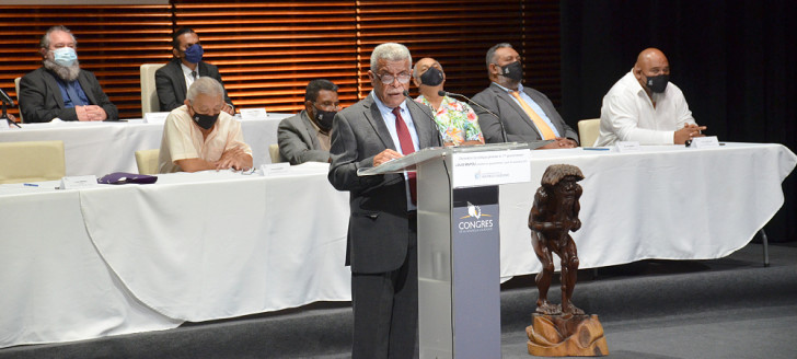 Louis Mapou a prononcé la déclaration de politique générale du 17e gouvernement au centre culturel Tjibaou.