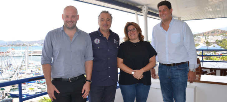 Christopher Gygès, membre du gouvernement, Olivier Chiabodo, fondateur de The Explorers, Sonia Backès, présidente de la province Sud et Brieuc Frogier, président de NCTPS.