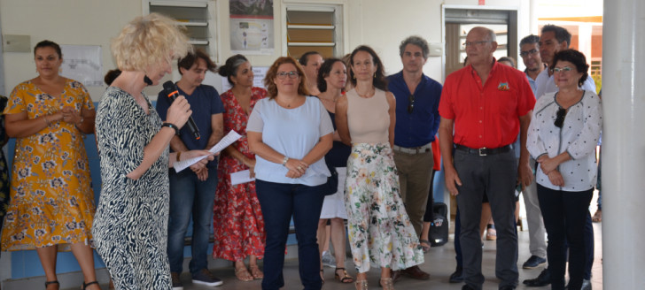 Isabelle Champmoreau a assisté à la rentrée des élèves de l’école Jacques-Clavel au Mont-Dore.