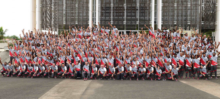 La photo officielle de la délégation de la Nouvelle-Calédonie. Y'a d'la joie ! © Eric Bua/CTOS1 