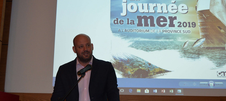 Christopher Gygès a participé à la 3e Journée de la mer, au centre administratif de la province Sud.