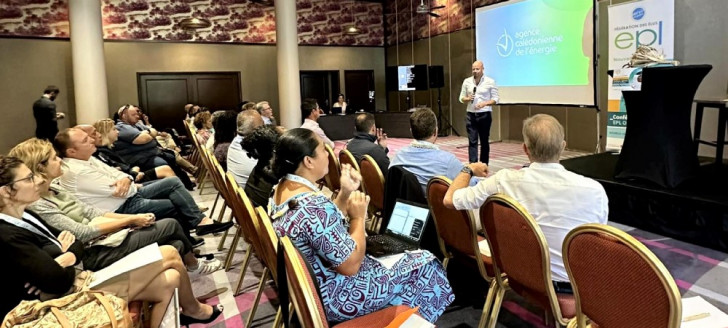 Christopher Gygès a présenté le schéma pour la transition énergétique de la Nouvelle-Calédonie (STENC) lors du séminaire local des EPL, qui se tenait à Nouméa du 25 au 29 septembre.