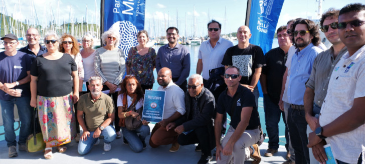 L’ensemble des acteurs et partenaires du Parc naturel de la mer de Corail étaient présents à bord de l’Amborella.