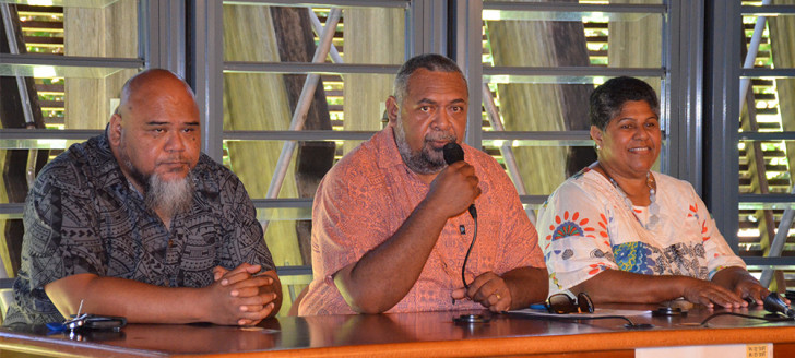 Les détails du Festival Caledonia ont été dévoilés par Mickaël Forrest, Vaimu’a Muliava et Sonia Togna, directrice de l’Agence de développement de la culture kanak (ADCK).