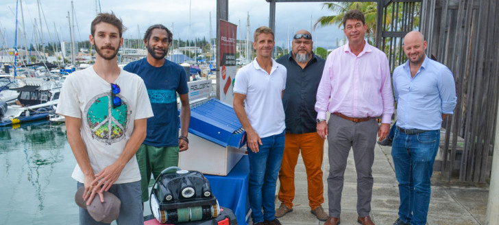 Thierry Santa, Vaimu’a Muliava et Christopher Gygès ont rencontré les entreprises Aedes System et Eco-boat.