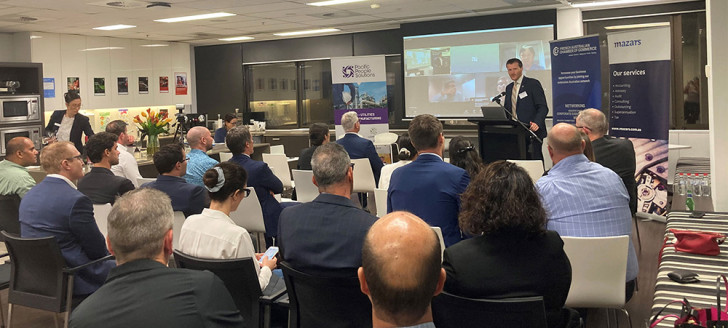 En présentiel ou par visio-conférence, de nombreux entrepreneurs ont participé à l’évènement organisé à Brisbane. 