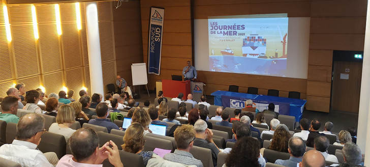 Le président du cluster maritime de Nouvelle-Calédonie, Philippe Darrason a ouvert la 5e édition des Journées de la mer (photos Emma Colombin/CMNC). 