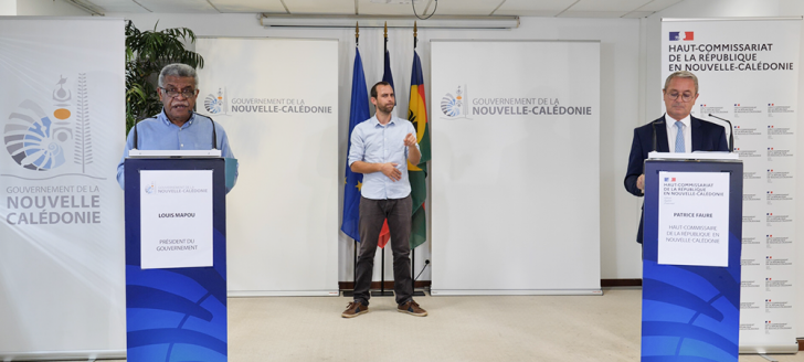 Louis Mapou et Patrice Faure se sont adressés aux Calédoniens le 1er octobre.