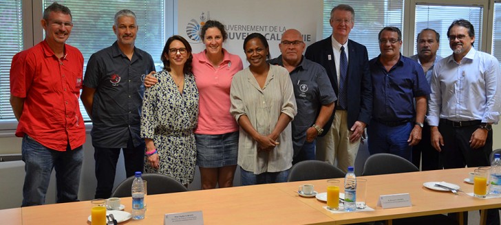 La délégation du comité de candidature Paris 2024 était notamment composée de Bernard Lapasset, co-président, Sophie Lorant, directrice des relations internationales, et Laurence Fischer, championne du monde de karaté. 