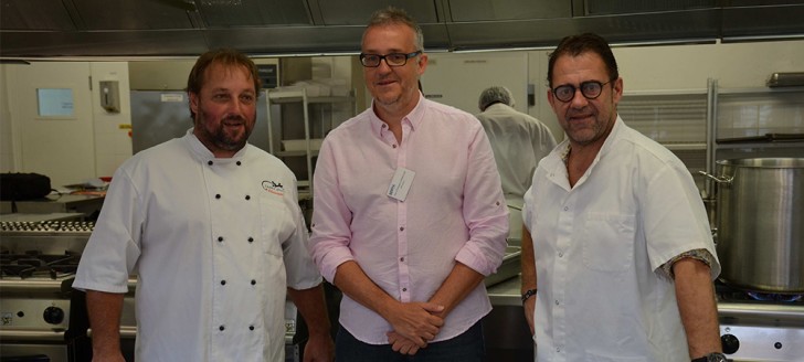 Christophe Lange, chef du Lézard home, Jean-Christophe Cardeilhac, directeur de l’EFPA, Michel Sarran, invité d’honneur de « Goût du Chef ».