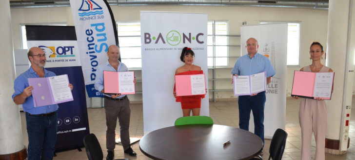 L’engagement de l’OPT-NC, du gouvernement et de la province Sud pour la plateforme logistique de la Banque alimentaire de Nouvelle-Calédonie a donné lieu à la signature de deux partenariats.